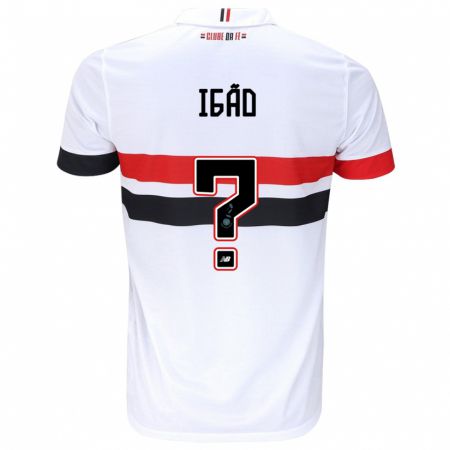 Kandiny Niño Camiseta Igão #0 Blanco Rojo Negro 1ª Equipación 2024/25 La Camisa Chile