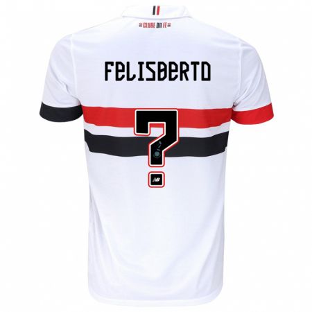 Kandiny Niño Camiseta Igor Felisberto #0 Blanco Rojo Negro 1ª Equipación 2024/25 La Camisa Chile