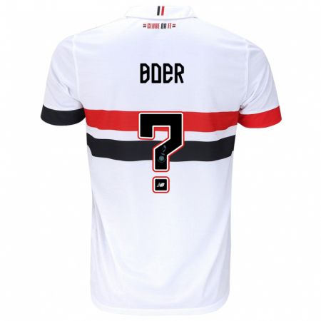 Kandiny Niño Camiseta Enzo Boer #0 Blanco Rojo Negro 1ª Equipación 2024/25 La Camisa Chile