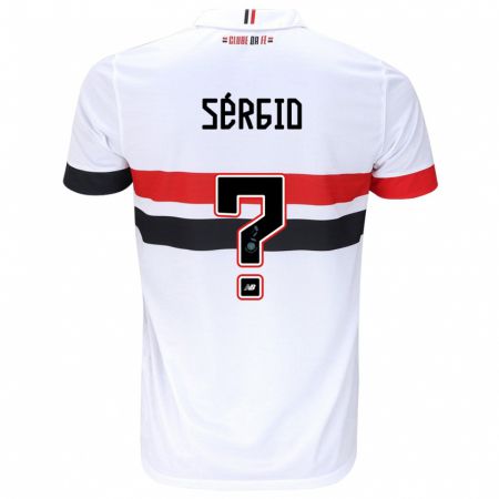 Kandiny Niño Camiseta Paulo Sérgio #0 Blanco Rojo Negro 1ª Equipación 2024/25 La Camisa Chile