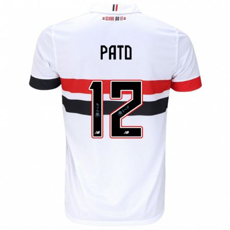 Kandiny Niño Camiseta Alexandre Pato #12 Blanco Rojo Negro 1ª Equipación 2024/25 La Camisa Chile