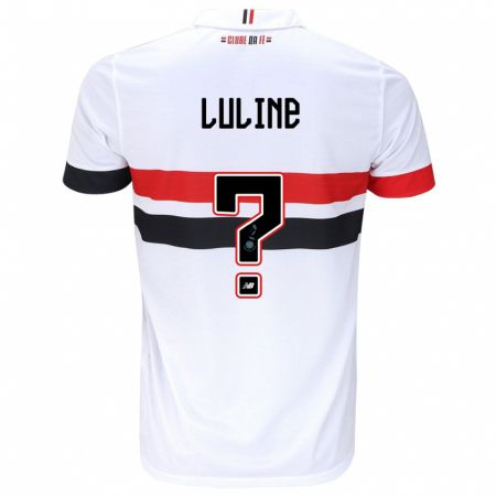 Kandiny Niño Camiseta Jonathan Luline #0 Blanco Rojo Negro 1ª Equipación 2024/25 La Camisa Chile