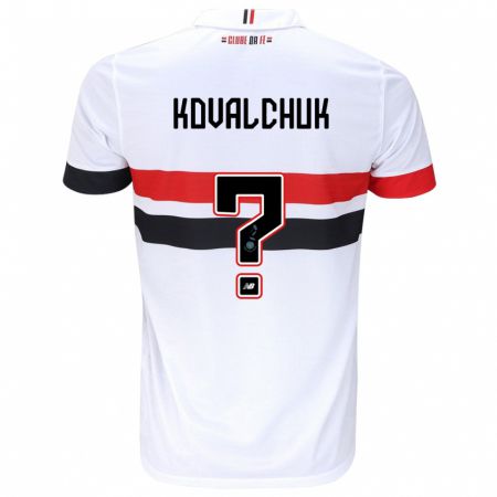 Kandiny Niño Camiseta Filipp Kovalchuk #0 Blanco Rojo Negro 1ª Equipación 2024/25 La Camisa Chile