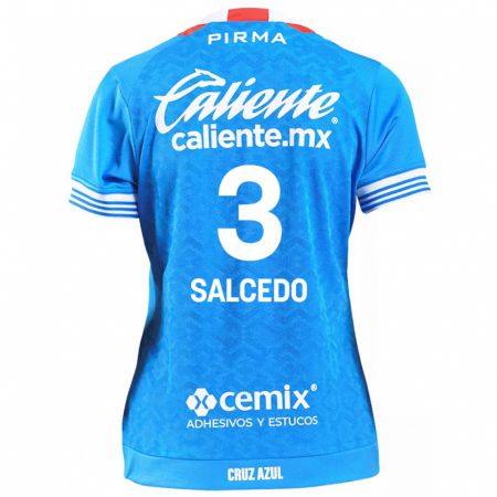 Kandiny Niño Camiseta Carlos Salcedo #3 Cielo Azul 1ª Equipación 2024/25 La Camisa Chile