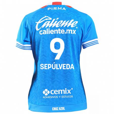 Kandiny Niño Camiseta Ángel Sepúlveda #9 Cielo Azul 1ª Equipación 2024/25 La Camisa Chile