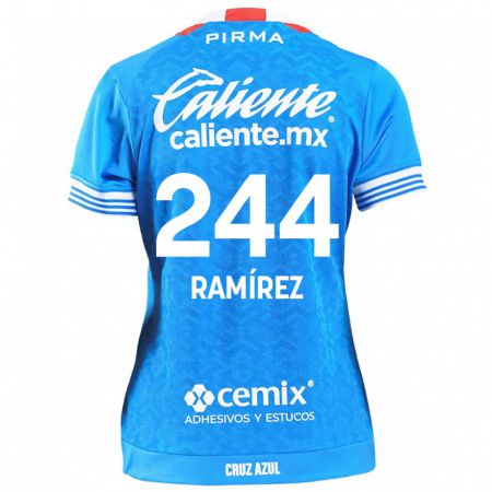 Kandiny Niño Camiseta Nicolás Ramírez #244 Cielo Azul 1ª Equipación 2024/25 La Camisa Chile