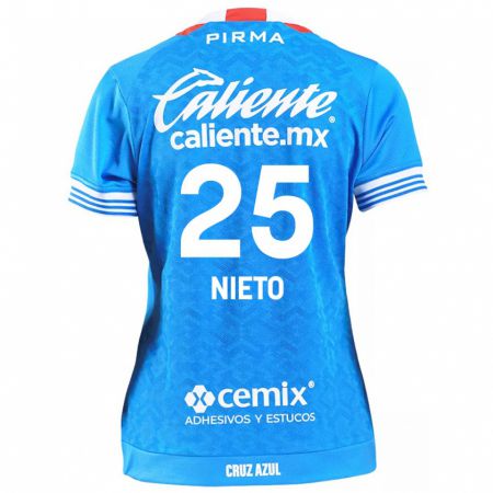 Kandiny Niño Camiseta Natsidieli Nieto #25 Cielo Azul 1ª Equipación 2024/25 La Camisa Chile