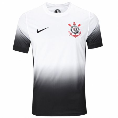 Kandiny Niño Camiseta Renato Santos #0 Blanco Negro 1ª Equipación 2024/25 La Camisa Chile