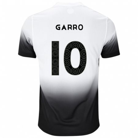 Kandiny Niño Camiseta Rodrigo Garro #10 Blanco Negro 1ª Equipación 2024/25 La Camisa Chile