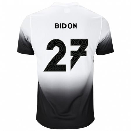 Kandiny Niño Camiseta Breno Bidon #27 Blanco Negro 1ª Equipación 2024/25 La Camisa Chile