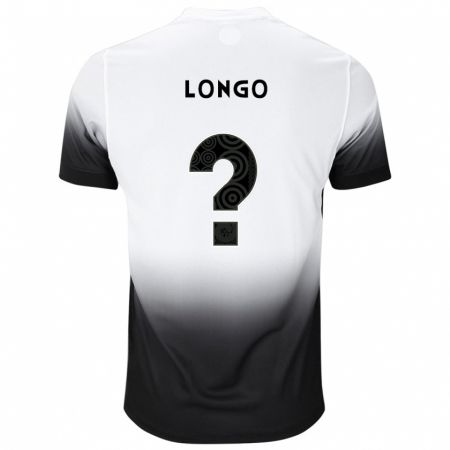 Kandiny Niño Camiseta Felipe Longo #0 Blanco Negro 1ª Equipación 2024/25 La Camisa Chile