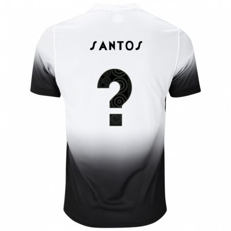 Kandiny Niño Camiseta Renato Santos #0 Blanco Negro 1ª Equipación 2024/25 La Camisa Chile