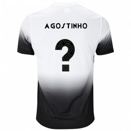 Kandiny Niño Camiseta Léo Agostinho #0 Blanco Negro 1ª Equipación 2024/25 La Camisa Chile