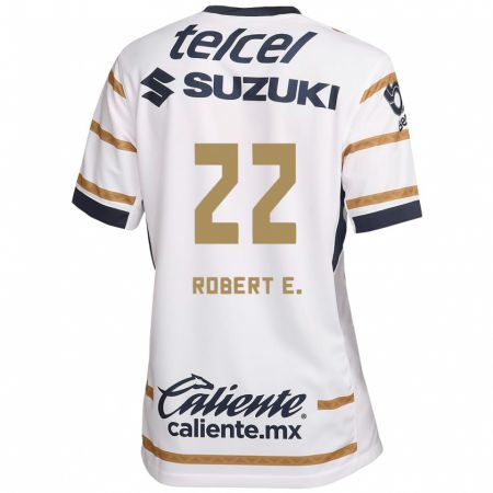 Kandiny Niño Camiseta Robert Ergas #22 Obsidiana Blanca 1ª Equipación 2024/25 La Camisa Chile