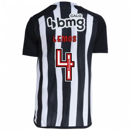 Kandiny Niño Camiseta Mauricio Lemos #4 Blanco Negro 1ª Equipación 2024/25 La Camisa Chile