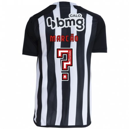 Kandiny Niño Camiseta Marcão Emanuel #0 Blanco Negro 1ª Equipación 2024/25 La Camisa Chile