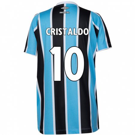 Kandiny Niño Camiseta Franco Cristaldo #10 Azul Negro Blanco 1ª Equipación 2024/25 La Camisa Chile