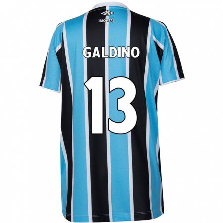 Kandiny Niño Camiseta Everton Galdino #13 Azul Negro Blanco 1ª Equipación 2024/25 La Camisa Chile