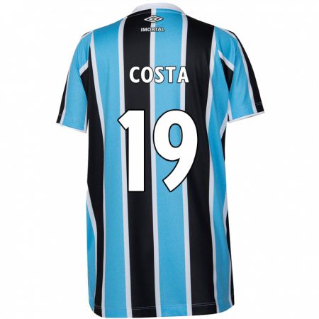 Kandiny Niño Camiseta Diego Costa #19 Azul Negro Blanco 1ª Equipación 2024/25 La Camisa Chile