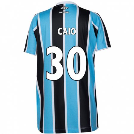 Kandiny Niño Camiseta Rodrigo Caio #30 Azul Negro Blanco 1ª Equipación 2024/25 La Camisa Chile