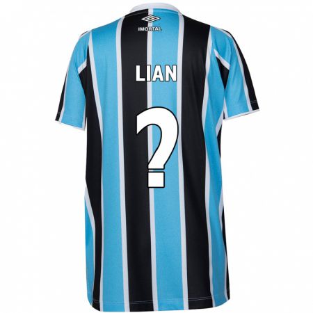 Kandiny Niño Camiseta Lian #0 Azul Negro Blanco 1ª Equipación 2024/25 La Camisa Chile