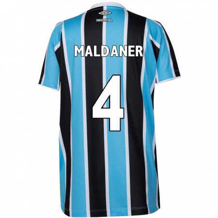 Kandiny Niño Camiseta Pati Maldaner #4 Azul Negro Blanco 1ª Equipación 2024/25 La Camisa Chile