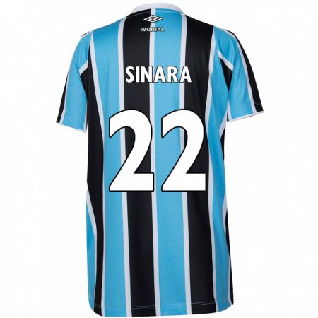 Kandiny Niño Camiseta Sinara #22 Azul Negro Blanco 1ª Equipación 2024/25 La Camisa Chile