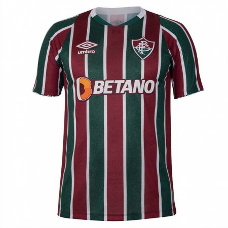 Kandiny Niño Camiseta Caio Leão #0 Verde Granate Blanco 1ª Equipación 2024/25 La Camisa Chile