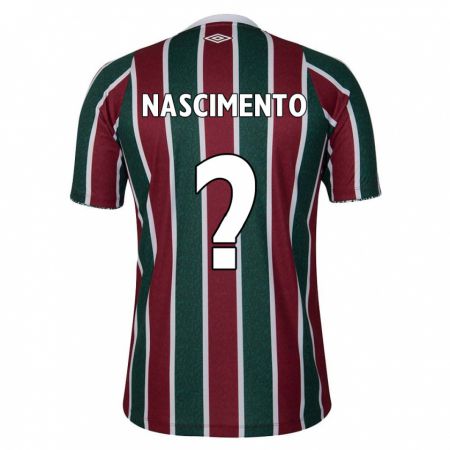 Kandiny Niño Camiseta Hiago Nascimento #0 Verde Granate Blanco 1ª Equipación 2024/25 La Camisa Chile