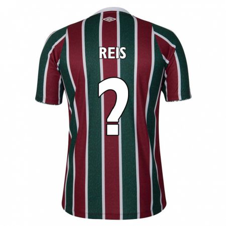 Kandiny Niño Camiseta Matheus Reis #0 Verde Granate Blanco 1ª Equipación 2024/25 La Camisa Chile