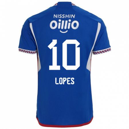 Kandiny Niño Camiseta Anderson Lopes #10 Azul Blanco Rojo 1ª Equipación 2024/25 La Camisa Chile