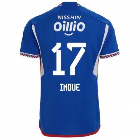 Kandiny Niño Camiseta Kenta Inoue #17 Azul Blanco Rojo 1ª Equipación 2024/25 La Camisa Chile