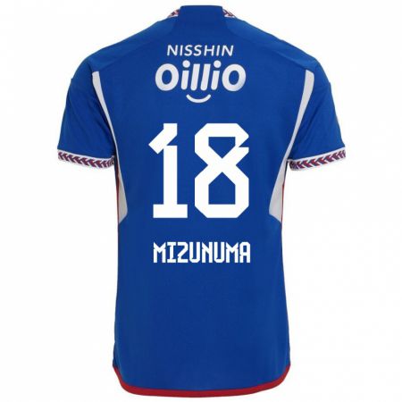 Kandiny Niño Camiseta Kota Mizunuma #18 Azul Blanco Rojo 1ª Equipación 2024/25 La Camisa Chile