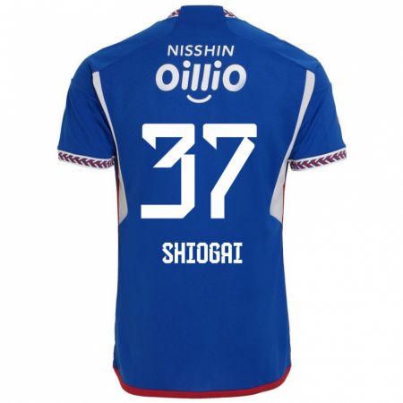 Kandiny Niño Camiseta Kento Shiogai #37 Azul Blanco Rojo 1ª Equipación 2024/25 La Camisa Chile