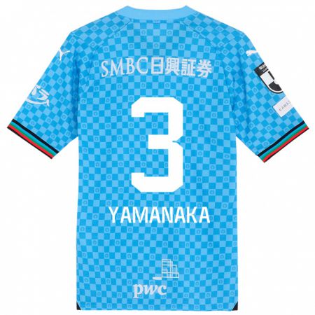 Kandiny Niño Camiseta Daiki Yamanaka #3 Azul Celeste 1ª Equipación 2024/25 La Camisa Chile