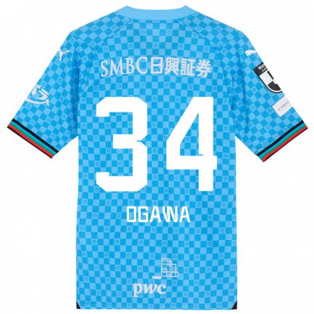 Kandiny Niño Camiseta Hiroto Ogawa #34 Azul Celeste 1ª Equipación 2024/25 La Camisa Chile