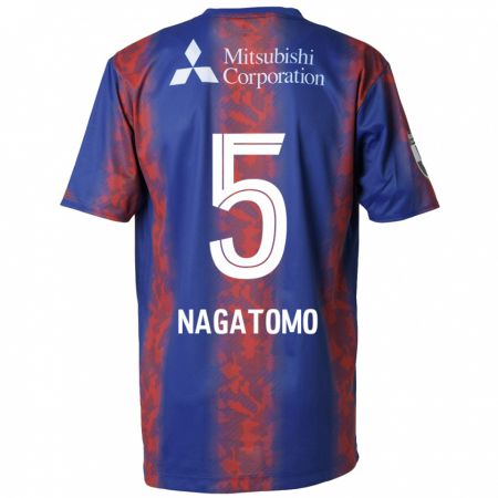 Kandiny Niño Camiseta Yuto Nagatomo #5 Azul Rojo 1ª Equipación 2024/25 La Camisa Chile