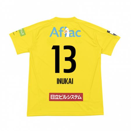 Kandiny Niño Camiseta Tomoya Inukai #13 Amarillo Negro 1ª Equipación 2024/25 La Camisa Chile