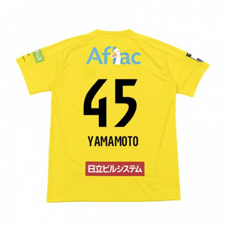 Kandiny Niño Camiseta Ota Yamamoto #45 Amarillo Negro 1ª Equipación 2024/25 La Camisa Chile