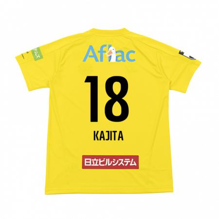 Kandiny Niño Camiseta Kento Kajita #18 Amarillo Negro 1ª Equipación 2024/25 La Camisa Chile