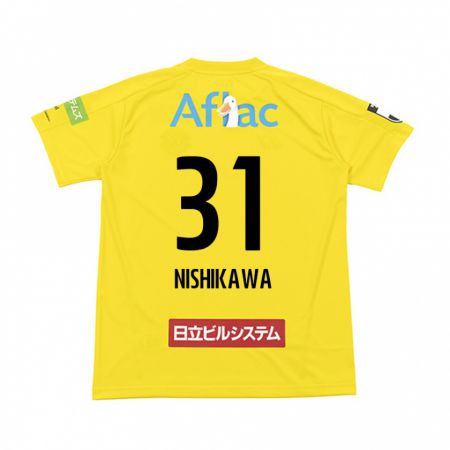 Kandiny Niño Camiseta Genki Nishikawa #31 Amarillo Negro 1ª Equipación 2024/25 La Camisa Chile