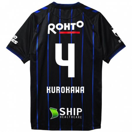 Kandiny Niño Camiseta Keisuke Kurokawa #4 Azul Negro 1ª Equipación 2024/25 La Camisa Chile