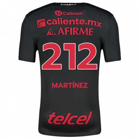 Kandiny Niño Camiseta Juan Martínez #212 Negro Rojo 1ª Equipación 2024/25 La Camisa Chile