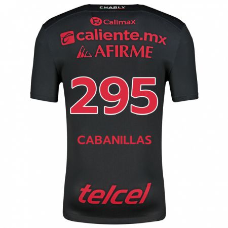 Kandiny Niño Camiseta Osvaldo Cabanillas #295 Negro Rojo 1ª Equipación 2024/25 La Camisa Chile