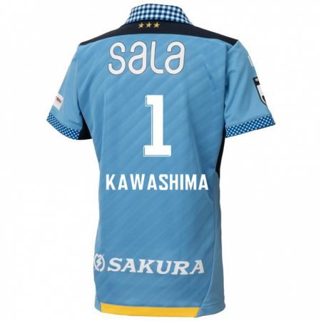 Kandiny Niño Camiseta Eiji Kawashima #1 Azul Negro 1ª Equipación 2024/25 La Camisa Chile