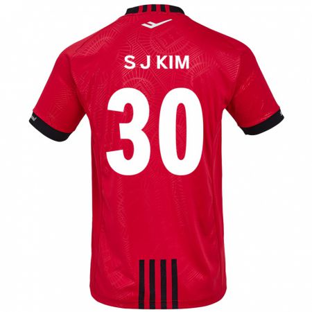 Kandiny Niño Camiseta Ju-Sung Kim #30 Negro Rojo 1ª Equipación 2024/25 La Camisa Chile