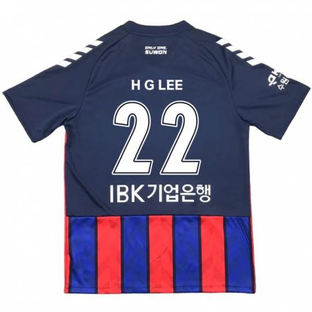 Kandiny Niño Camiseta Gwang-Hyeok Lee #22 Azul Rojo 1ª Equipación 2024/25 La Camisa Chile