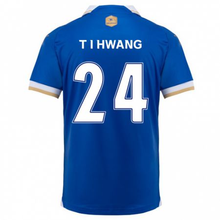 Kandiny Niño Camiseta In-Taek Hwang #24 Azul Blanco 1ª Equipación 2024/25 La Camisa Chile