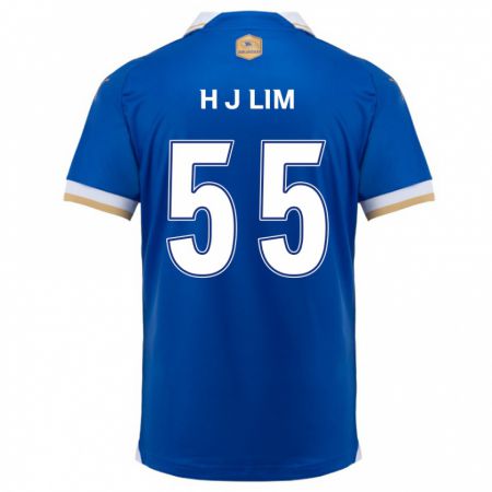 Kandiny Niño Camiseta Ji-Hoon Lim #55 Azul Blanco 1ª Equipación 2024/25 La Camisa Chile