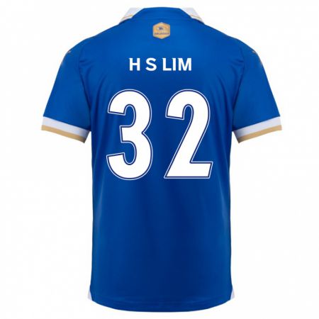 Kandiny Niño Camiseta Seong-Hyeon Lim #32 Azul Blanco 1ª Equipación 2024/25 La Camisa Chile